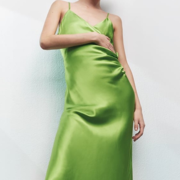 Zara Draped Lingerie Style Dress - Picture 1 of 8